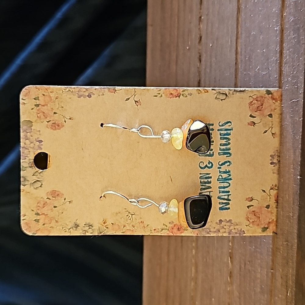 MLB natural stones earrings sf giants